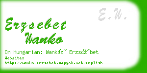 erzsebet wanko business card